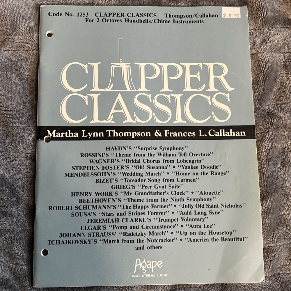 Clapper Classics Vocal Selections for 2 Octaves Handbells Chime